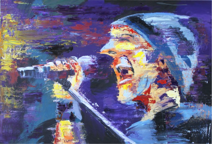 Rock Star 6, óleo sobre tabla, 120 x 81